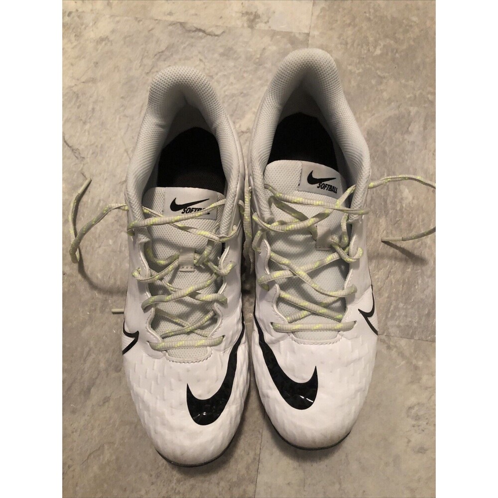 Nike Hyperdiamond 4 Pro MCS Womens Softball Cleats Molded Plastic White, Size 11